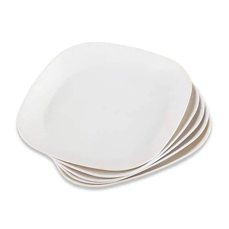 Opal 32-Pieces Modern Rounded Square Glassware Dinner Dish Set