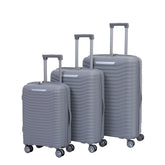Elegant 3-Piece Travel Luggage Set with 360° Spinner 8-Wheels Design