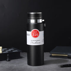 800ml Elegant SUS 316 Stainless Steel Vacuum Insulated Thermos Bottle with Tea Infuser & Leak-Proof Lid – Travel Flask for Hot & Cold Drinks