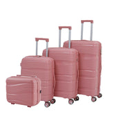 Stylish 4-Piece Travel Luggage Trolley Set with 360° Spinner 8-Wheels Design