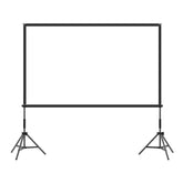 شاشة عرض محمولة وقابلة للطي مقاس 100 بوصة مع حامل مزدوج للاستخدام الداخلي والخارجي