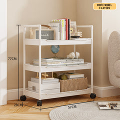 Multi-Tier Foldable Storage Rack – Portable, Space-Saving Organizer for Kitchen, Living Room & Pantry – 57 x 28 x 132 cm
