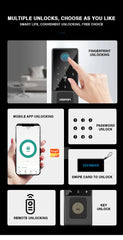 Advanced Biometric Door Lock with Tuya App Control, Card Acce& Multi-Access Options