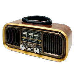 GOLON Solar Rechargeable Speaker with Bluetooth, FM/AM/SW Bands, Dual Stereo Speakers, USB/TF Music Player, TWS Pairing, Type-C Charging & 18650 Battery