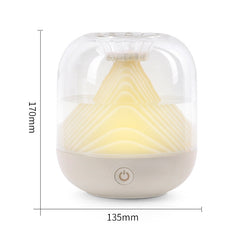 Rechargeable Ultrasonic Humidifier with Ambient Night Light, Top-Fill Transparent Tank & Portable Cordless Design - 700ml
