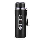 800ml SUS 316 Stainless Steel Vacuum Insulated Thermos Bottle with Tea Infuser, Leak-Proof Lid & Strap for Travel, Gym & Office