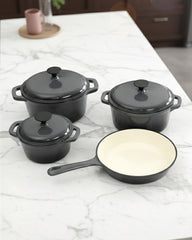 OSFE Cast Iron Cookware Set 7 PCS - Grey