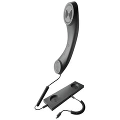 Porodo Classic Retro Phone Handset with USB-C Connector, Noise-Cancelling Microphone, 28mm Speaker and Coiled Cable
