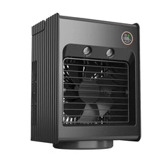 Porodo Lifestyle Air & Mist Portable Cooling Fan with Dual Mist Outlet, Automatic Oscillation, LED Night Light and 4000mAh Rechargeable Battery