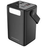 Porodo Lara 80000mAh Power Bank with Integrated Cables & Flashlight - Black
