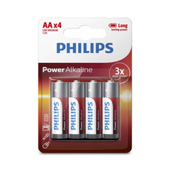 بطارية فيليبس قلوية AA بجهد 1.5 فولت، 4 قطع (LR6P4B/97)