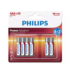 Philips Battery Alkaline Aaa Promo Pack (8 + 2) Blister