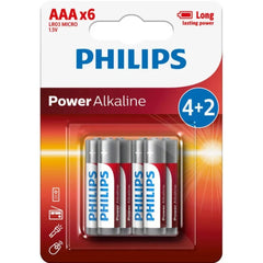 Philips Battery Alkaline Aaa Promo Pack (4 + 2) Blister