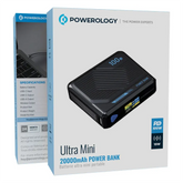 Powerology Ultra Mini 20000mAh Power Bank - Black