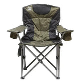 Heavy Duty Foldable Camping Chair for Outdoors with Side Pocket, Cup Holder, 175kg Load Capacity