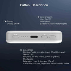 SIA MagOn SIPBMG8LD-PR Magnetic Power Bank PD 20W - Wireless Charging 15W With LED Light 8000 mAh - Purple