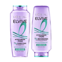 L'Oreal Elvive Hyaluron Pure Shampoo 400Ml + Conditioner 360 Ml Set (Special Price)
