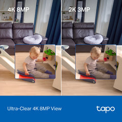 Tapo C250 8MP Pan/Tilt AI Home Security Wi-Fi Camera 4K