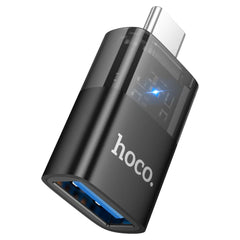 محول OTG شفاف من HOCO UA36B ذكر Type-C إلى أنثى USB