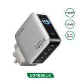 UGREEN 100W Nexode Pro 5-Port GaN Fast Charger with Smart Display UK – X773 – 65621B – 1 Year Warranty