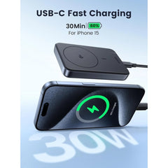 UGREEN 10000mAh 30W Magnetic Wireless Qi2 15w Power Bank - Space Gray