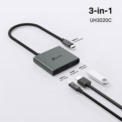 USB Type-C 3 in 1 Hub