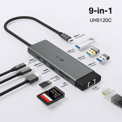موزع USB-C بتسعة منافذ