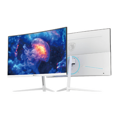 شاشة الألعاب المنحنية Sades NC-Pelagia SC-CJ04F24W، 24 بوصة FHD 1920x1080، 200 هرتز، 0.5 مللي ثانية، HDMI 2.1، VA - أبيض