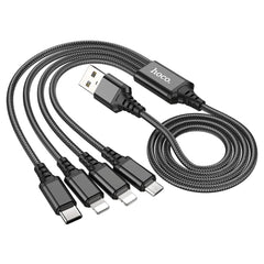 HOCO X76 4 in 1 Super Charging Cable 2 iP Type C Micro
