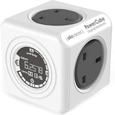 Allocacoc PowerCube Original Monitor UK Compact Multi-Plug Extension Adapter With Power Switch - 8830-UKORMO