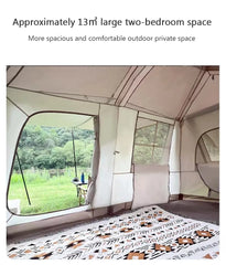 Chanodug Spacious Portable Waterproof QuickOpen Camping Tent for 6-8 People - 4 x 2.8 x 1.9 meters