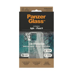 PanzerGlass iPhone 14 3-in-1 Protection Bundle with Ultra-Wide Screen Protector, Hard Case & PicturePerfect Camera Lens Protector