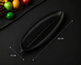 Nordic Leaf-Shaped Colored Bamboo Snack Serving Tray for Candy, Dry Fruits, Chocolates & Decorative Tabletop Storage – European Style Home Décor Plate