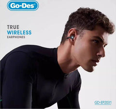 Go-Des GD-EP2031 OWS Air-Conduction Wireless Headset with Bluetooth 5.3, ENC Noise Cancellation, 11mm Drivers and Charging Case