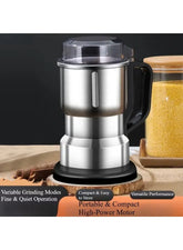 Pure Electric Grinder 350W with Stainless Steel Coffee Bean, Grain & Spice Grinder with 85g Capacity, Metal Blade & Safety Lid Lock