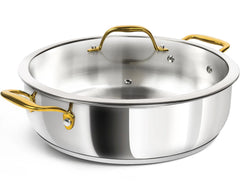 Stainless Steel Multipurpose Steaming & Soup Pot with Tight Lid & Steam Rack