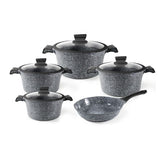 OSFE UMC Marble Cookware Set 17 Pcs - Grey