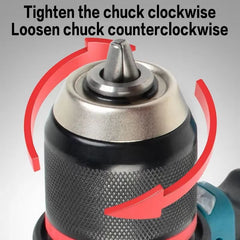48V Brushless Cordless Impact Drill & Screwdriver with 3 Working Modes, 20-Position Adjustable Torque, Variable Speed, Forward & Reverse, LED Work Light, Rechargeable Lithium Battery & Free Spiral Auger Drill Bit
