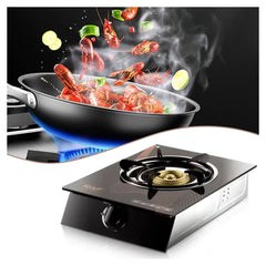 RAF R.8034 Single Burner Gas Stove with Electronic Ignition, Flame Failure Protection, Adjustable Firepower, Heavy-Duty Pot Holder & Thickened Panel