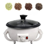 SAYONAPPS 750g Electric Coffee Bean Roaster 800W with Automatic Stirring, 100-240°C Adjustable Temperature, Non-Stick Roasting Pan & Ventilated Glass Lid