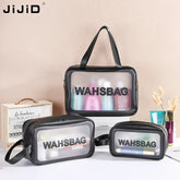 3-Piece Transparent Cosmetic Bag Set