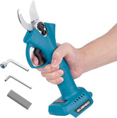 48VF Lithium-Ion Cordless Electric Pruning Scissors Kit with High-Strength Alloy Steel Blades, Digital Status Display, Removable Rechargeable Battery, Charger & Hard Carrying Case