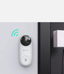 EZVIZ DB2C Kit Wi-Fi Doorbell With Chime H.265 – White