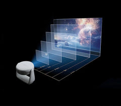 Wireless 260° Rotatable HD Portable Smart Projector with 4K Decoding with Android 11.0, WiFi, Bluetooth, Lamp Lighting & Bracket Rotation