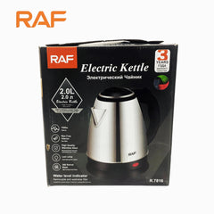 RAF 2.0L Stainless Steel Electric Kettle with 1500W Fast Heating, BPA-Free Interior, LED Indicator, 360° Swivel Base & Auto Shut-Off – Model R.7816