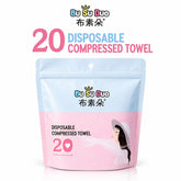Bu Su Duo 20 Pcs Disposable Compressed Towels | Individually Packed Soft Skin-Friendly Plant Fiber Travel Towels