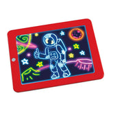 Magic Pad Light-Up Drawing Board for Kids with 8 Color Effects, 6 Neon Pens, 30 Stencils & Reusable Wipe Clean Screen – Educational Glow Pad for Creative Art & Learning