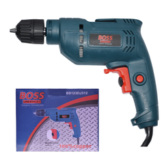 Boss Electric Drill 10mm with 400-600W Motor, 3200RPM Speed with Reversible Rotation