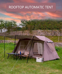 Chanodug Spacious Portable Waterproof QuickOpen Camping Tent for 6-8 People - 4 x 2.8 x 1.9 meters