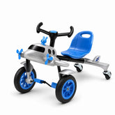 Lesimi Children’s Airplane Foot Pedal Drift Bike with 360° Spin, Rear Swivel Casters, Rotating Propellers, Supportive Seat and Steering Handlebar